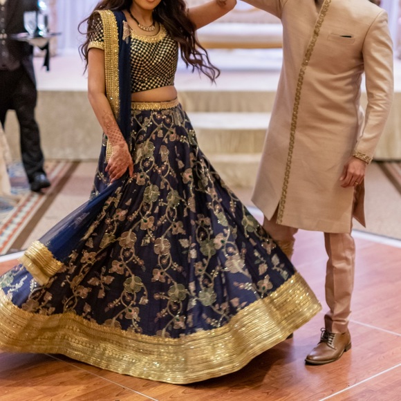 Shymal and Bhumika Inspired Raw Silk Indian Lehenga by designer Saniya Fashions - Picture 2 of 14